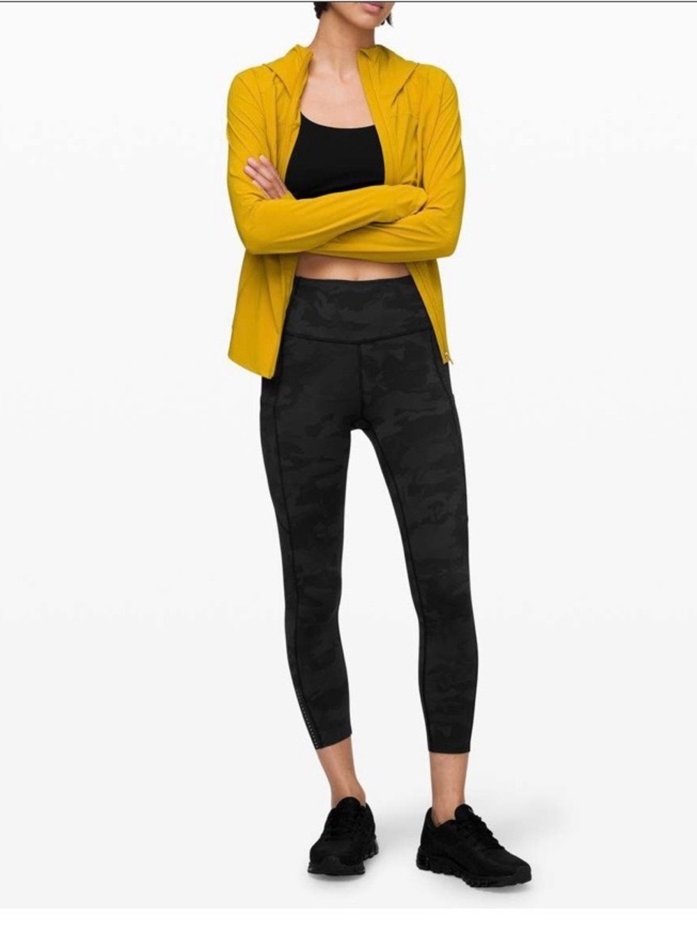 Mid Waist Black & Grey Camo Performance Jogging Leggings- Lululemon- Fast & Free